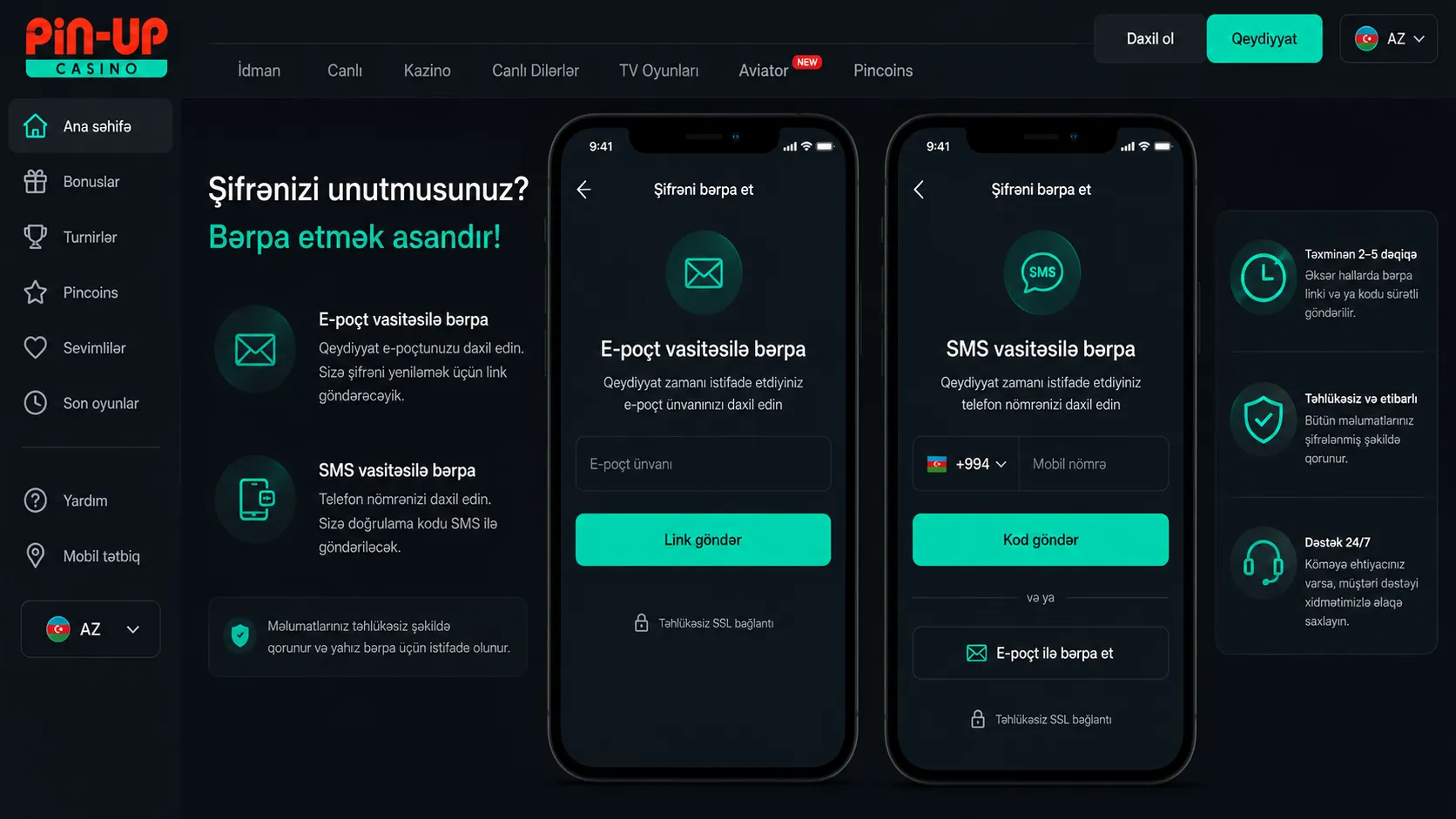 Pin-Up Casino giriş bütün cihazlarda mövcuddur